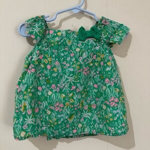 Crown & Ivy Baby 12 Month Green Floral Spring Easter Top